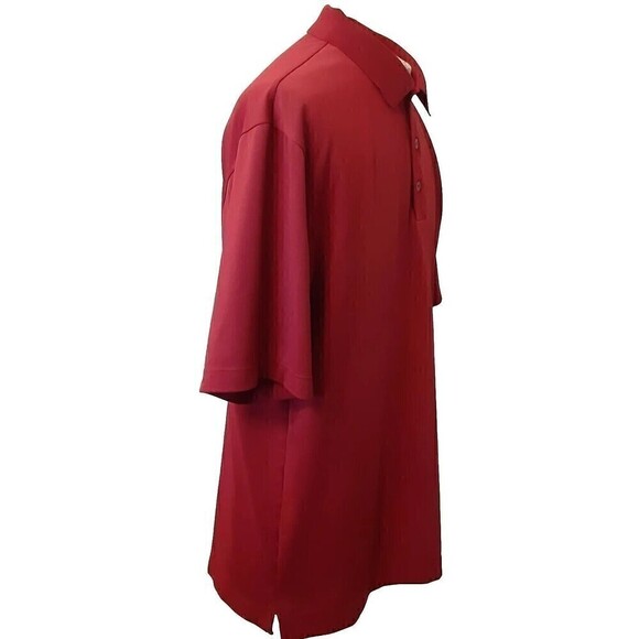 Men's Burgundy Nike Dry Fit Golf Shirt - Size L - Picture 4 of 6